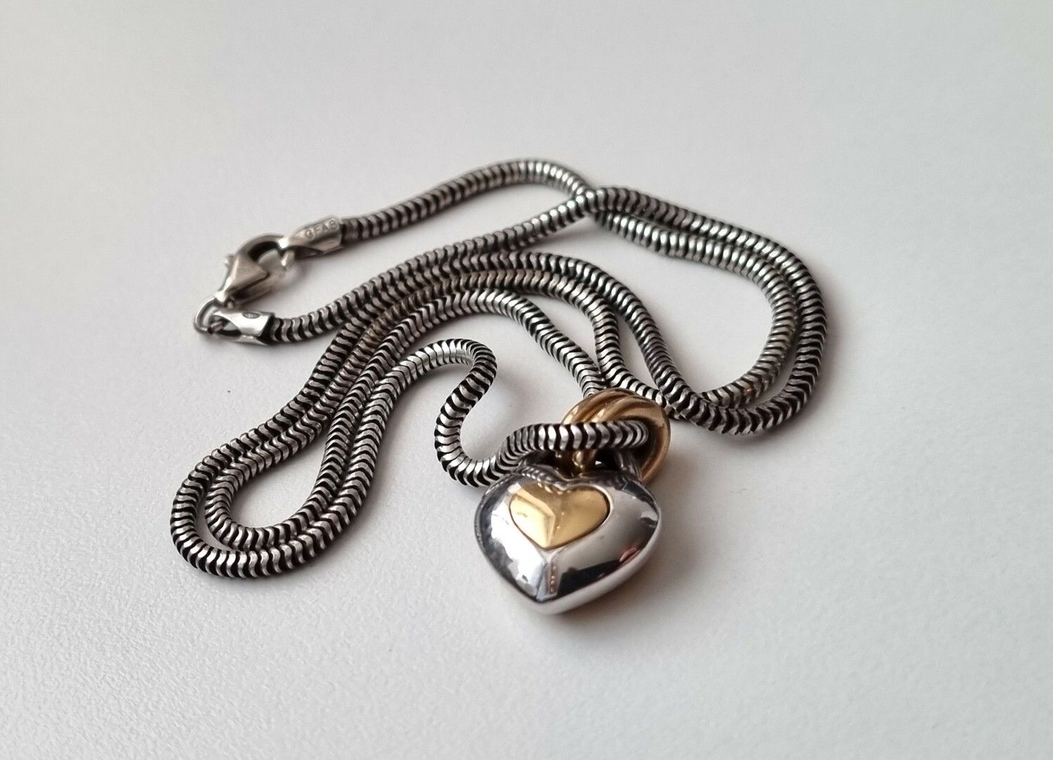 Halsband sterling, Uppblåst hjärta GFAB 925