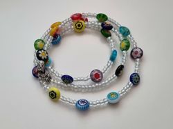 Halsband med pärlor (63 cm)
