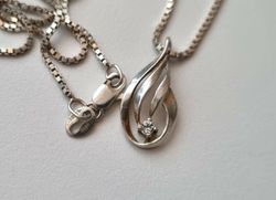 Halsband med berlock, sterling 925