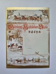 Vykort - Göteborgs Hästskötare Skola 1892