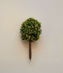 1 st träd, miniträd, miniatyrer (4 cm hög - Gult)