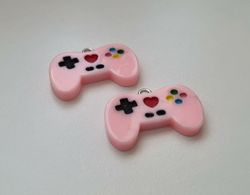 2 st Berlocker Handkontroller, hängen miniatyrer (rosa)