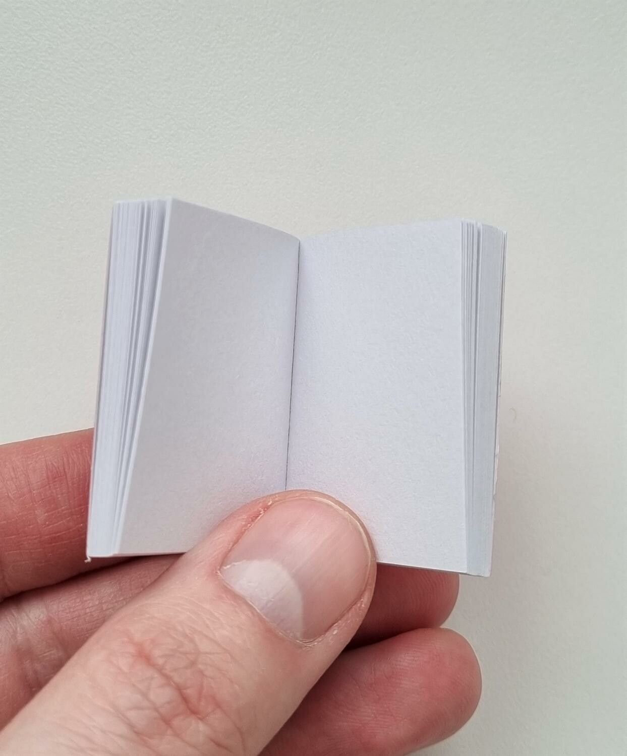1 st Miniatyrbok, minibok för tittskåp / dockskåp med mera (bok 12)