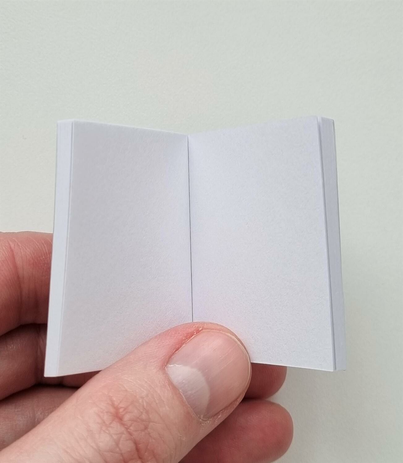 1 st Miniatyrbok, minibok för tittskåp / dockskåp med mera (bok 16)