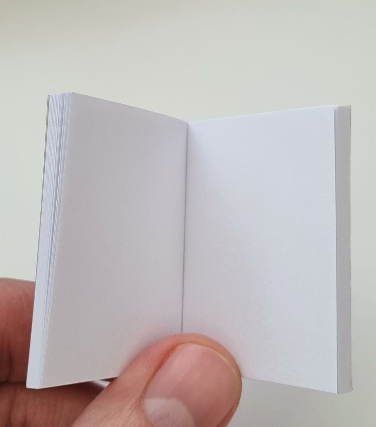 1 st Miniatyrbok, minibok för tittskåp / dockskåp med mera (bok 22)