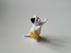 Gullig katt som står på sina tassar / miniatyr