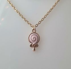 Halsband med rosa klubba (45 cm lång kedja)