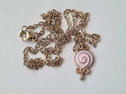 Halsband med rosa klubba (45 cm lång kedja)