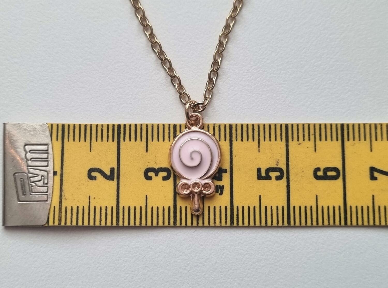 Halsband med rosa klubba (45 cm lång kedja)