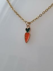 Halsband med morot (50 cm lång kedja i rostfritt stål)