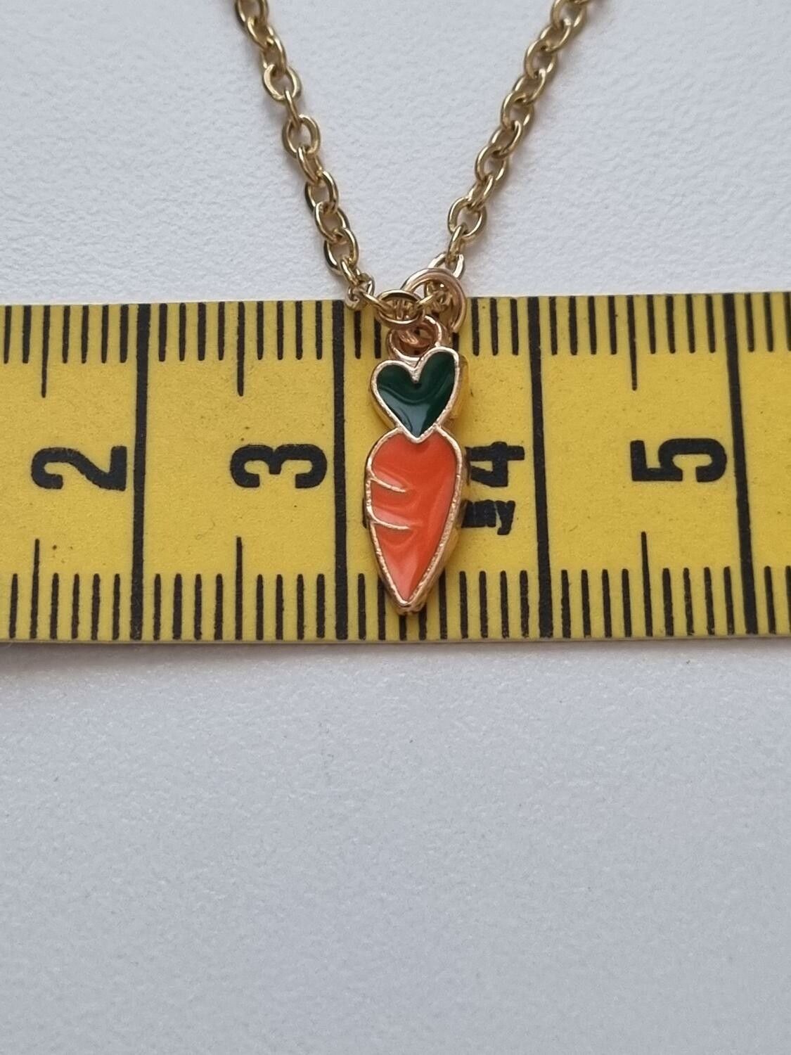 Halsband med morot (50 cm lång kedja i rostfritt stål)