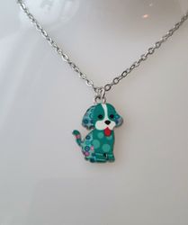 Halsband med hund / hundberlock (50 cm långt halsband)