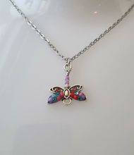 Halsband med trollslända (45 cm långt halsband)