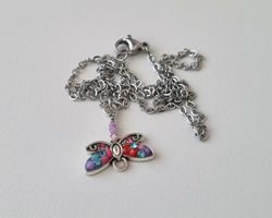 Halsband med trollslända (45 cm långt halsband)