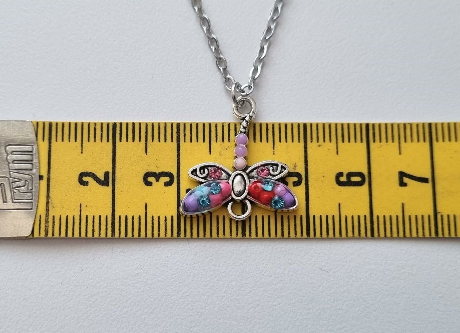 Halsband med trollslända (45 cm långt halsband)