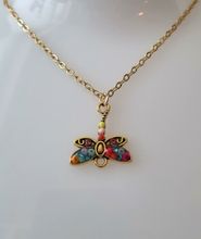 Halsband med trollslända (55 cm långt halsband)