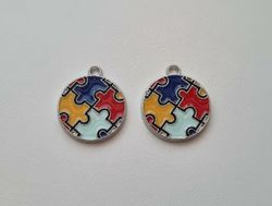 Berlock Autism Medvetenhet rund pusselbit (variant 6)