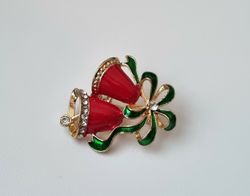 Brosch Julkransbrosch Bjällror