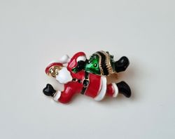 Brosch Julkransbrosch Jultomte