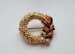 Brosch julkrans. Julkransbrosch