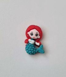 1 st liten sjöjungfru. Miniatyr / flatback för dekoration, scrapbooking mm