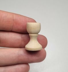 Bägare, dryckeskärl i trä - Miniatyr till dockskåp, tittskåp med mera