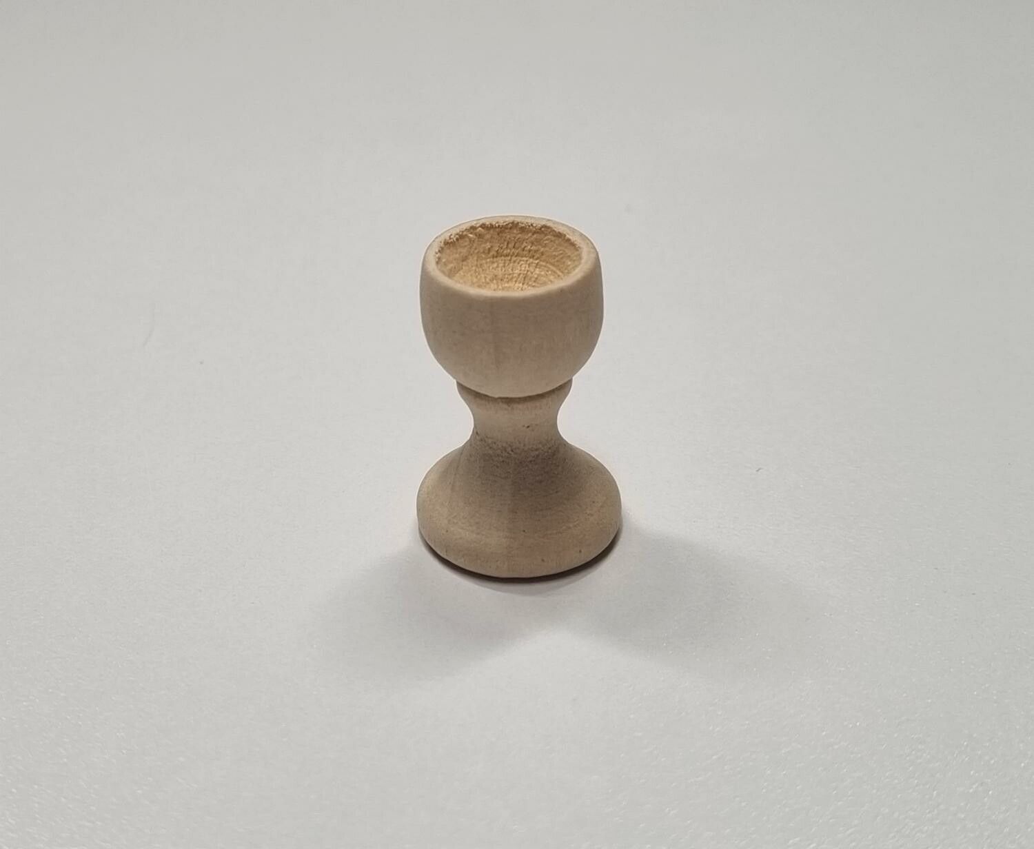 Bägare, dryckeskärl i trä - Miniatyr till dockskåp, tittskåp med mera