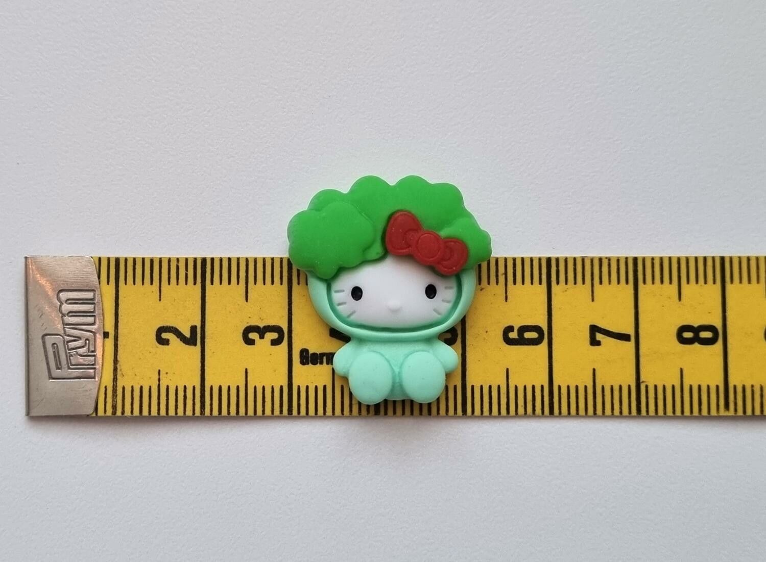 1 st grön Kawaii figur, flatback för dekoration, scrapbooking mm