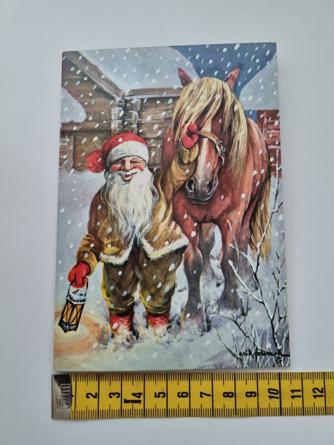 Vykort - Dubbelt vykort / Julkort, Erik Forsman