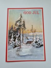 Vykort - Dubbelt vykort / Julkort, signerat