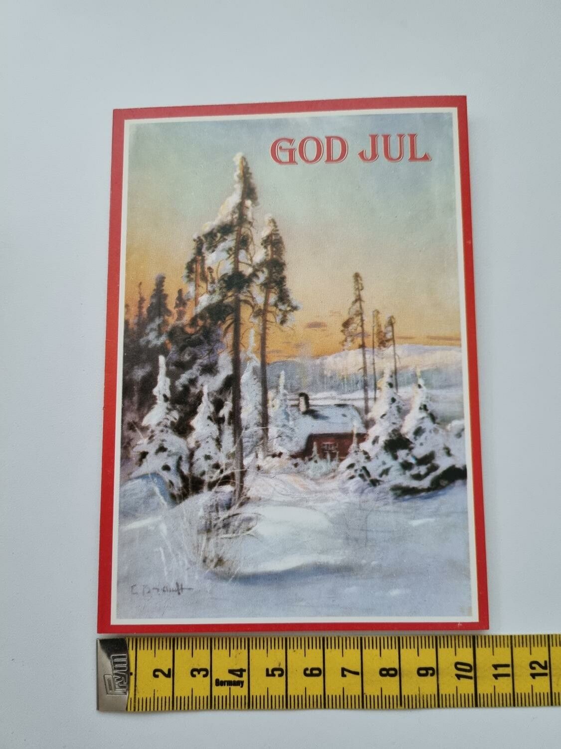 Vykort - Dubbelt vykort / Julkort, signerat