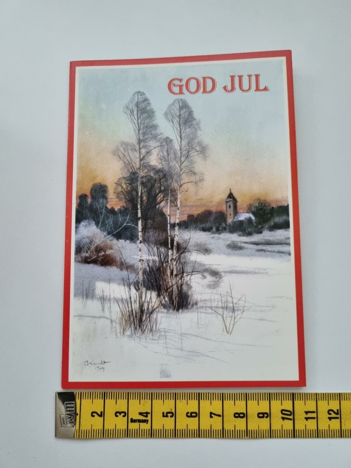 Vykort - Dubbelt vykort / Julkort, signerat