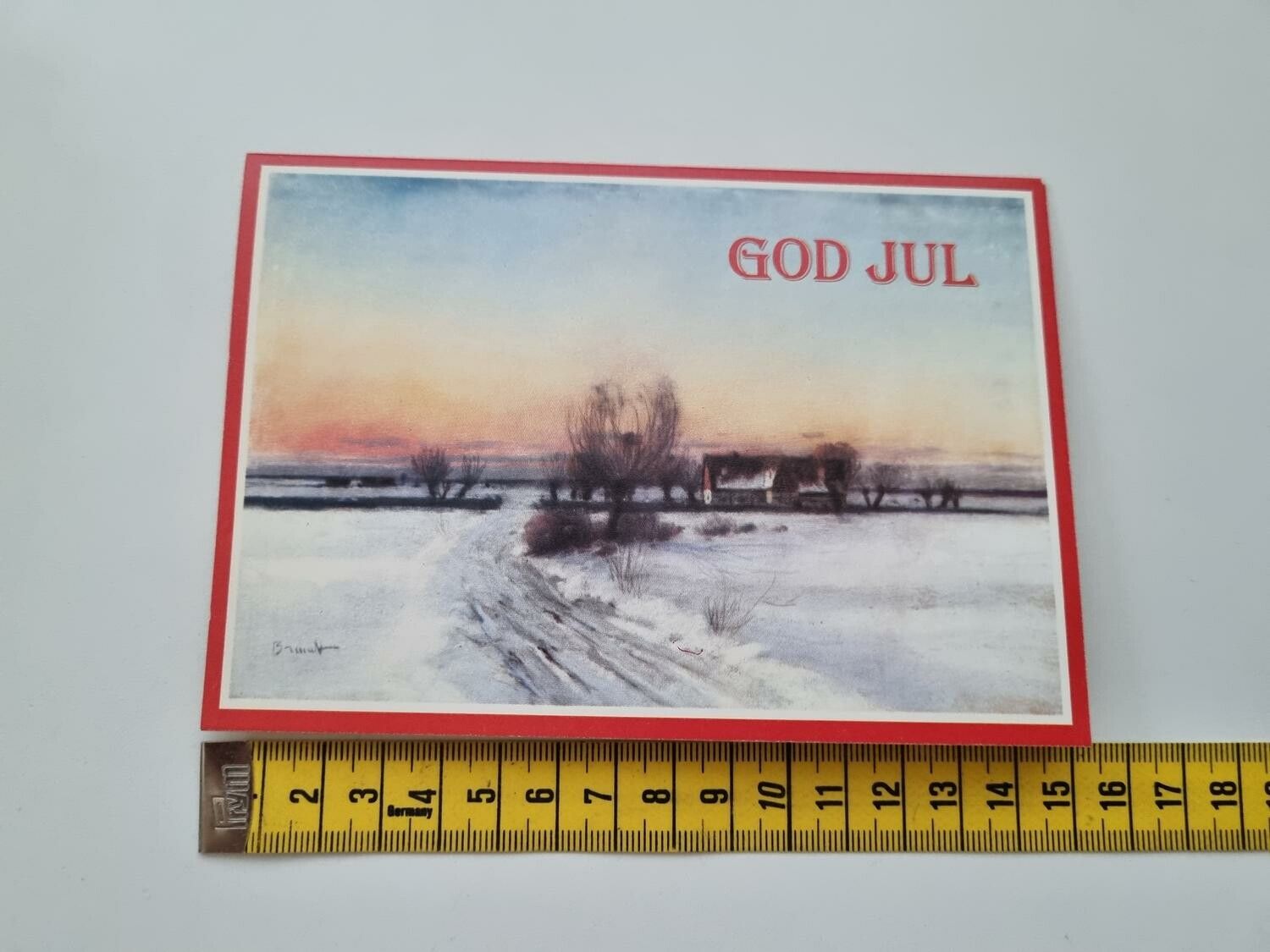 Vykort - Dubbelt vykort / Julkort, signerat
