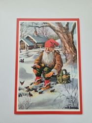 Vykort - Dubbelt vykort / Julkort Erik Forsman