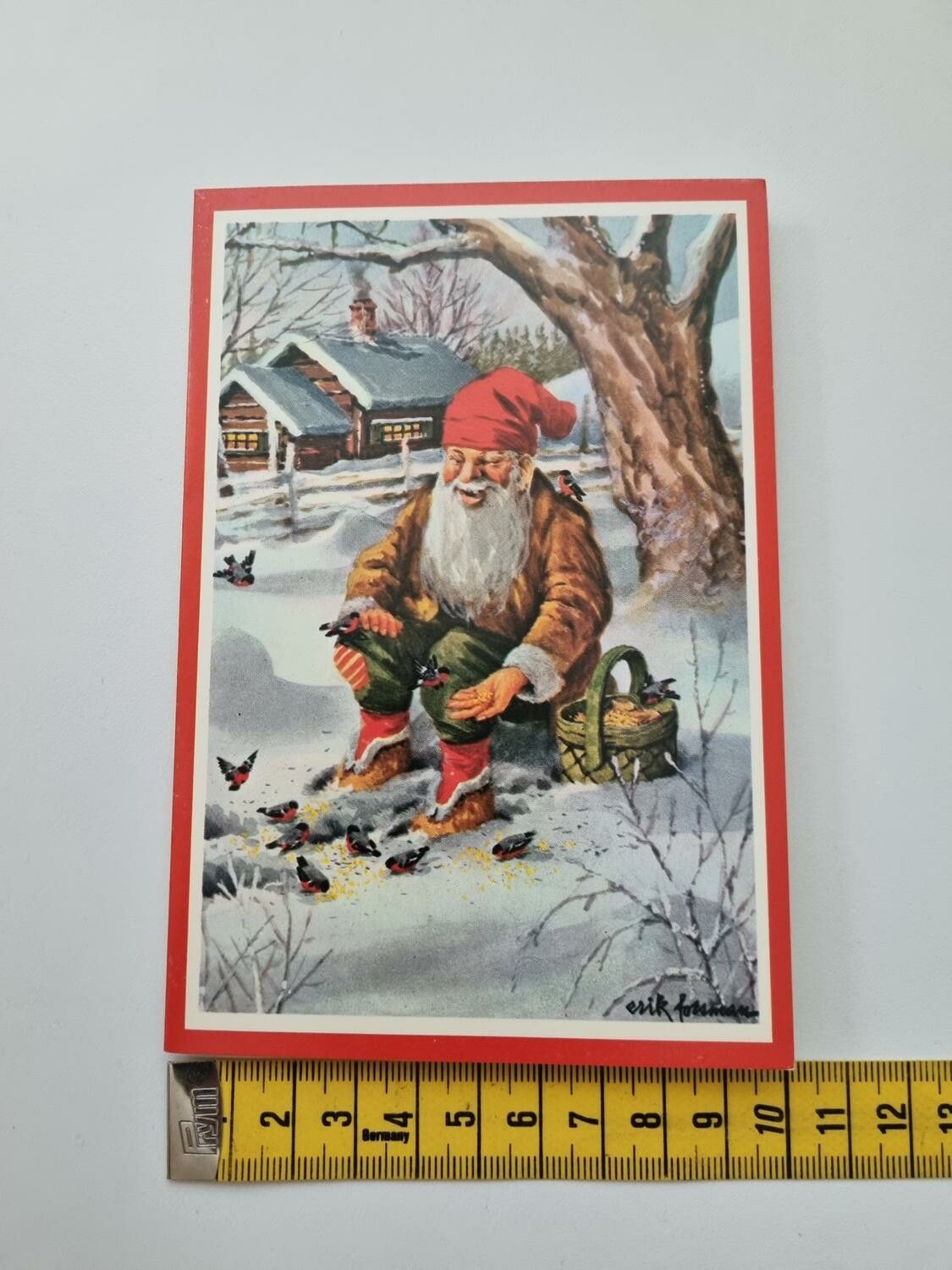 Vykort - Dubbelt vykort / Julkort Erik Forsman