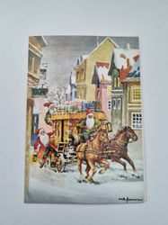 Vykort - Dubbelt vykort / Julkort Erik Forsman
