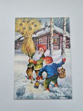 Vykort - Dubbelt vykort / Julkort Erik Forsman