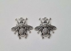 Berlocker Charms - Bin, silverfärgade
