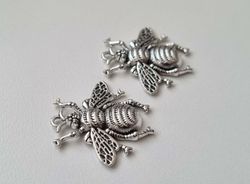 Berlocker Charms - Bin, silverfärgade