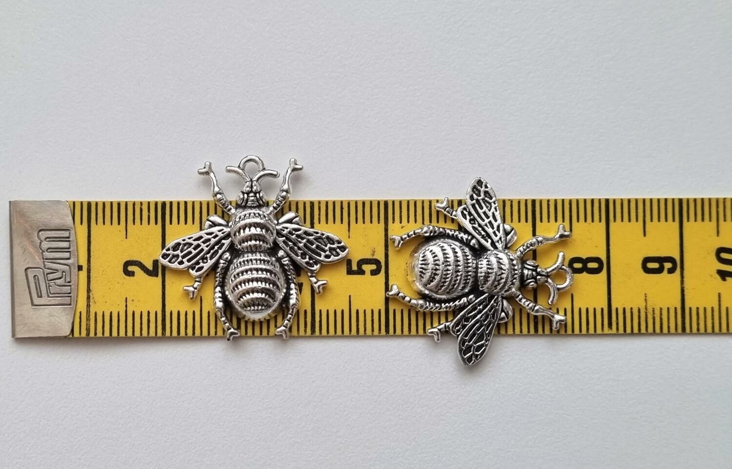 Berlocker Charms - Bin, silverfärgade