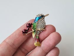 Vacker liten brosch - Fågel, fågelbrosch