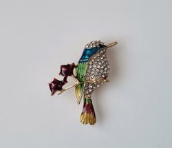 Vacker liten brosch - Fågel, fågelbrosch