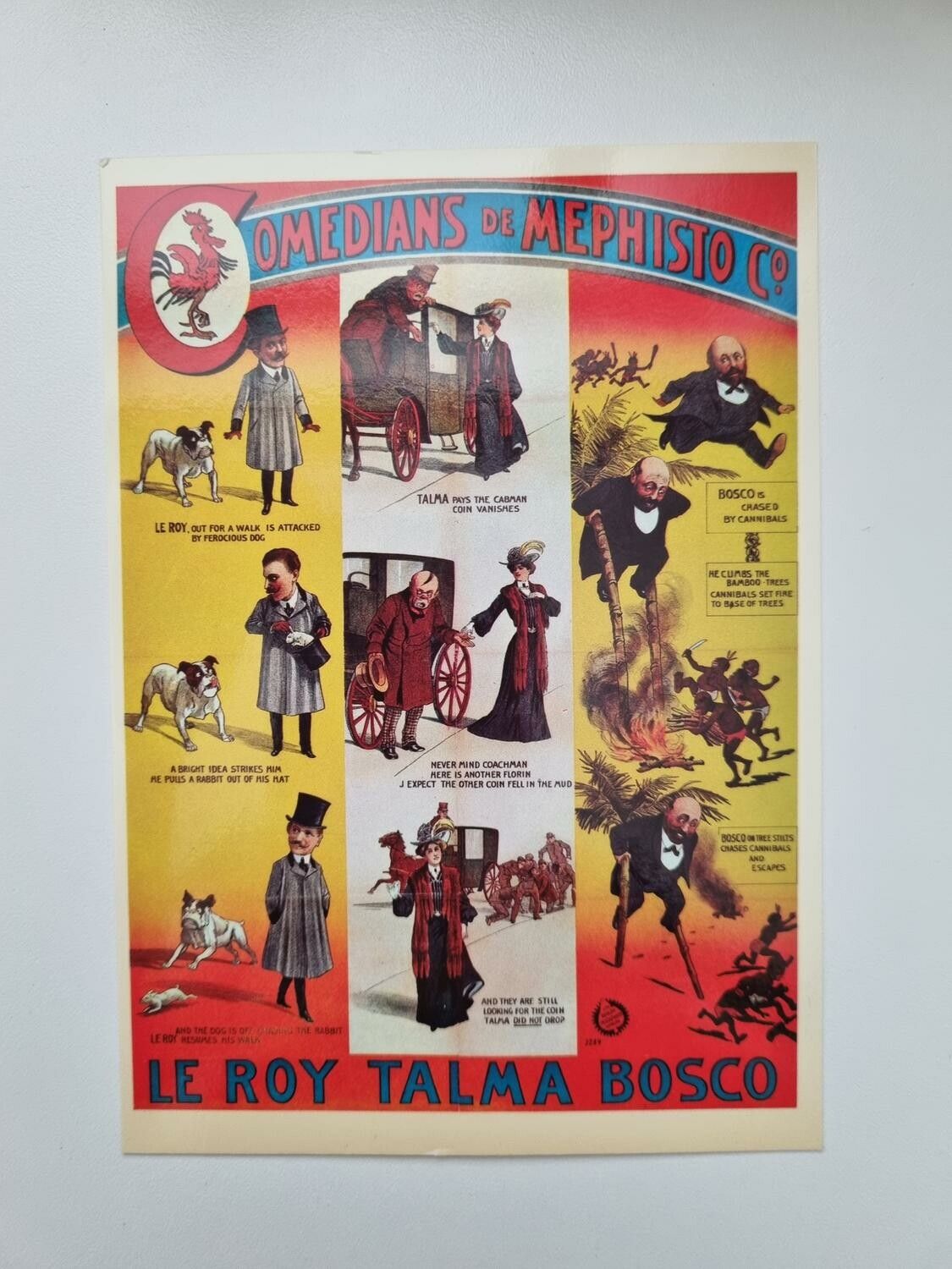Vykort - Comedians De Mephisto Co. Le roy Talma Bosco