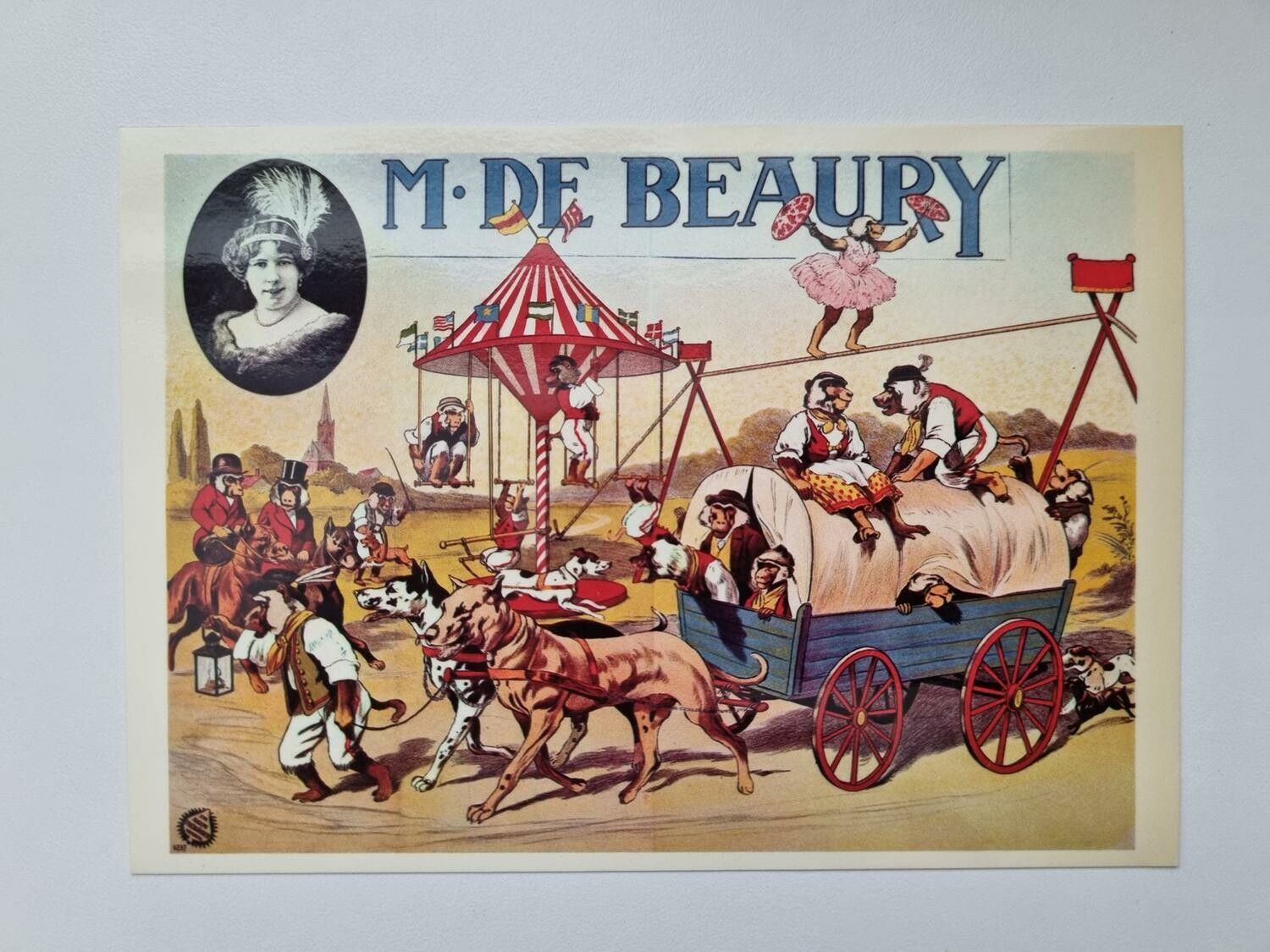Vykort - Circusvykort, M.De Beaury