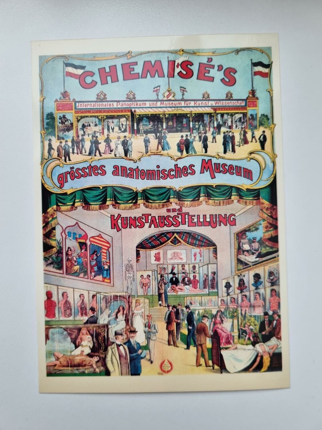 Vykort - Chemisé's grösstes anatomisches Museum