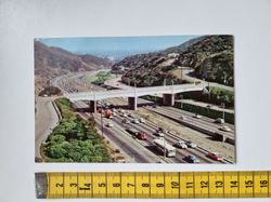 Vykort Cahuenga Pass-Hollywood Freeway Hollywood, California