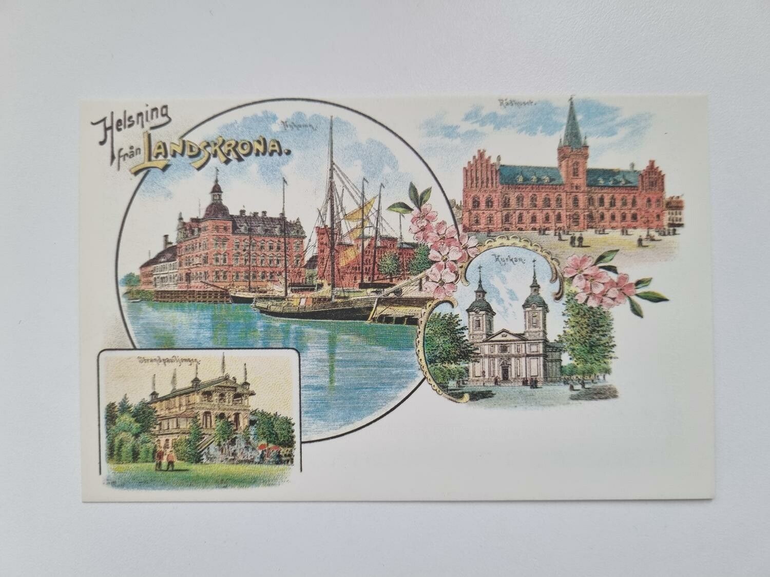 Vykort - Brefkort - Helsning från Landskrona