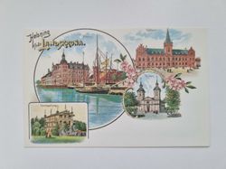 Vykort - Brefkort - Helsning från Landskrona