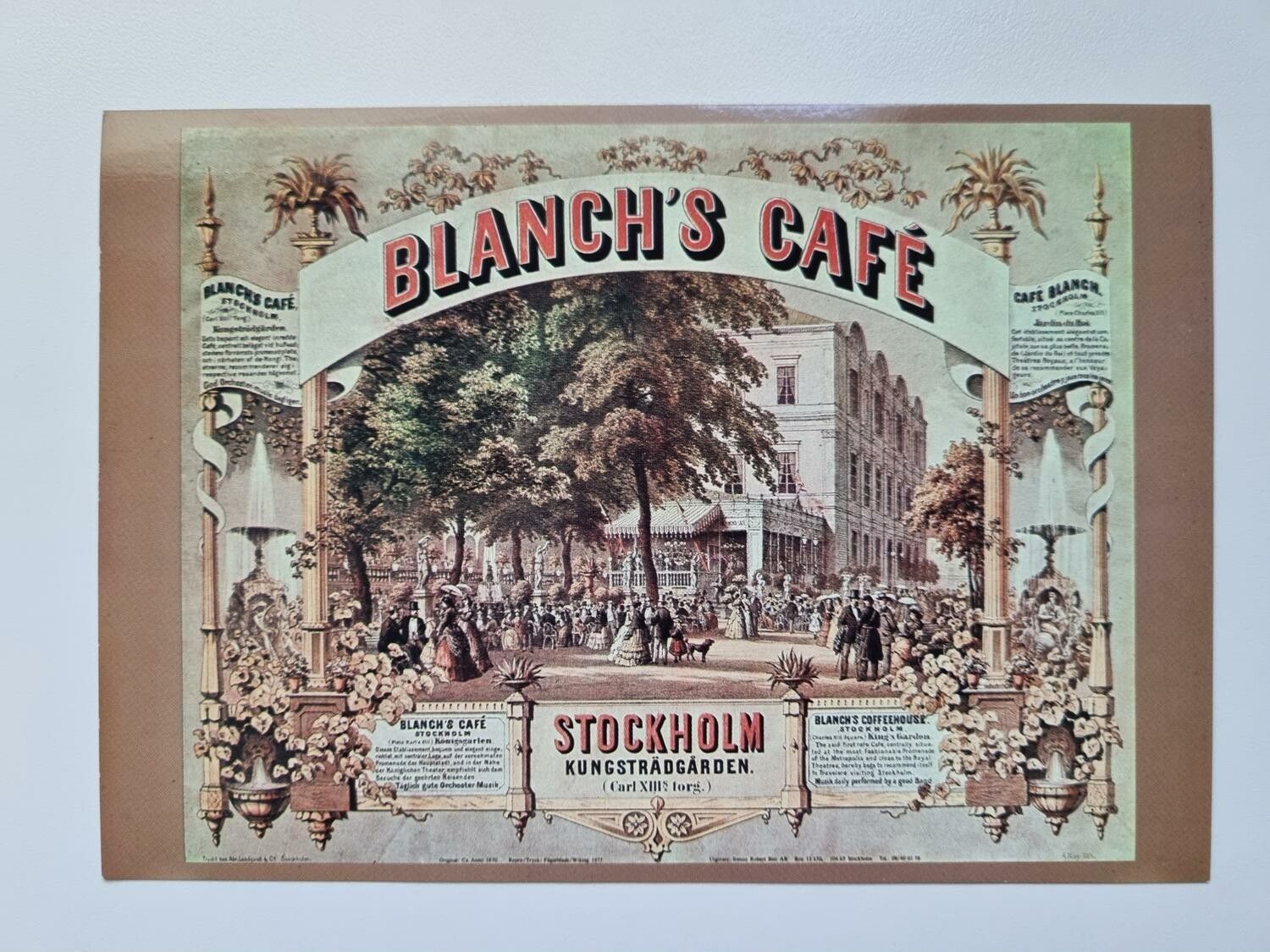 Vykort - Blanch's Café, Stockholm