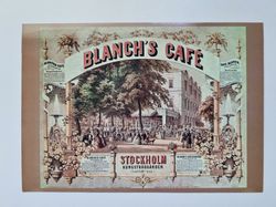 Vykort - Blanch's Café, Stockholm